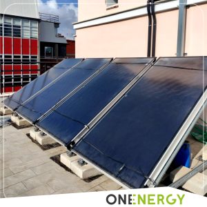 Impianto solare termico con collettori piani per la produzione ACS di una struttura sanitaria